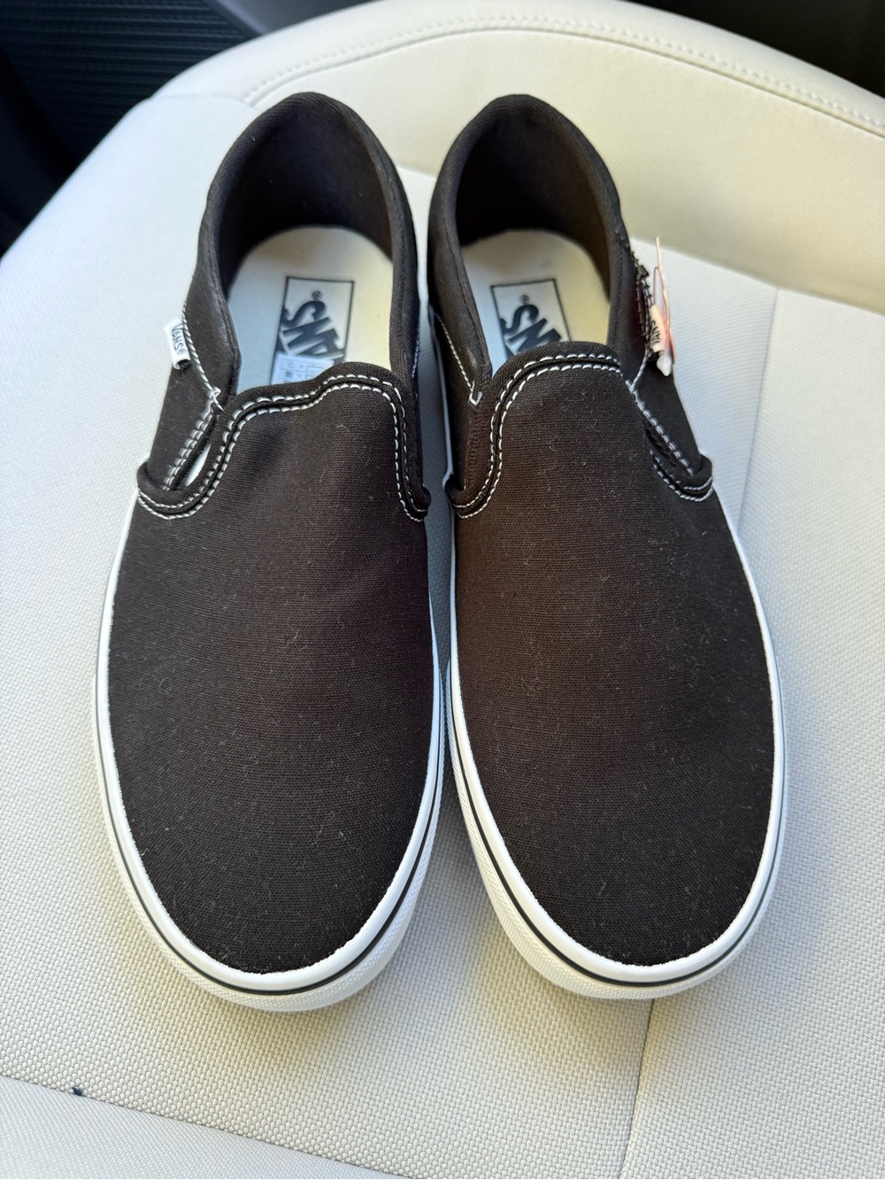 Vans Kids Slip-On Canvas Sneakers in Black